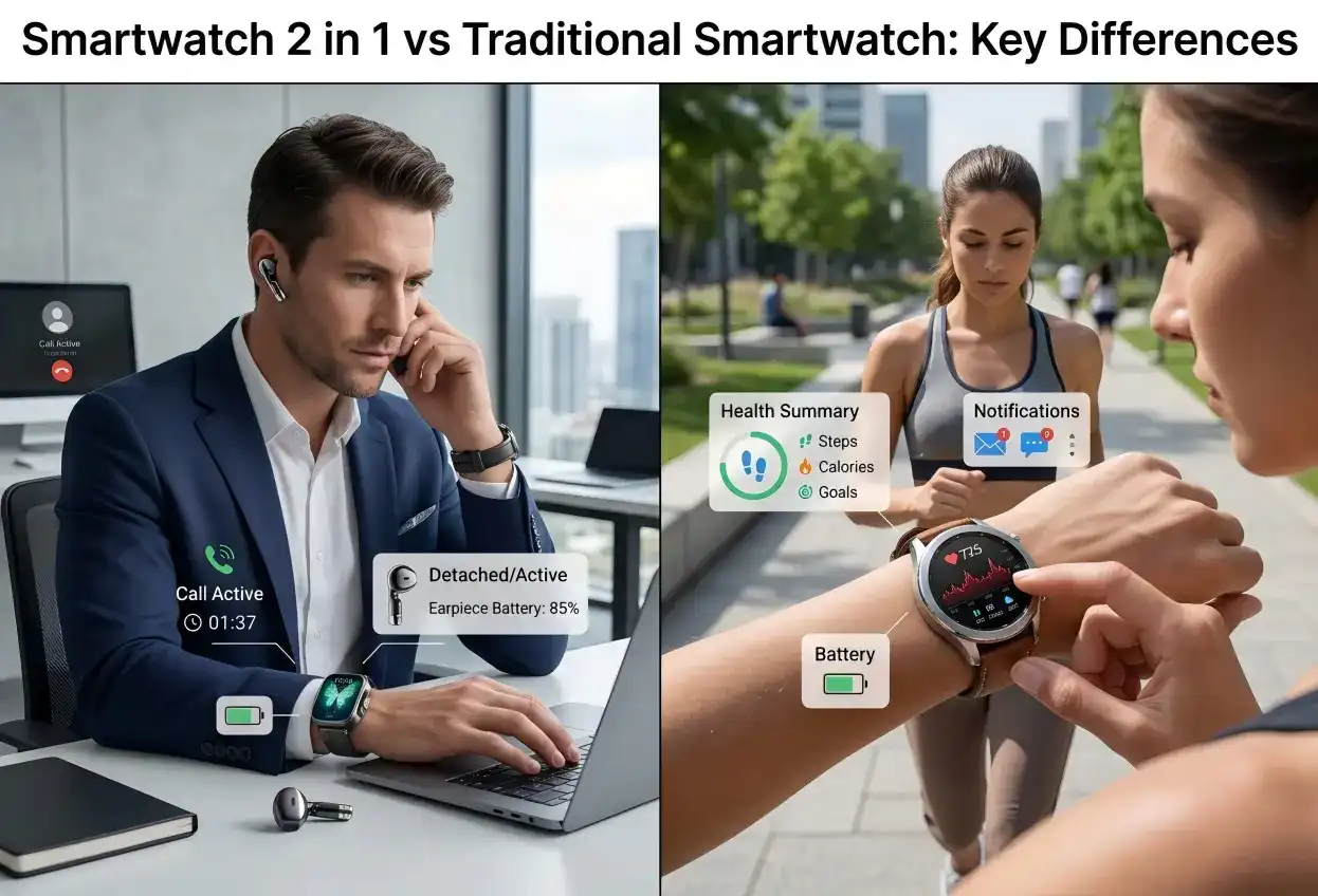 Smartwatch 2 in 1 vs Traditional Smartwatch: Key Differences